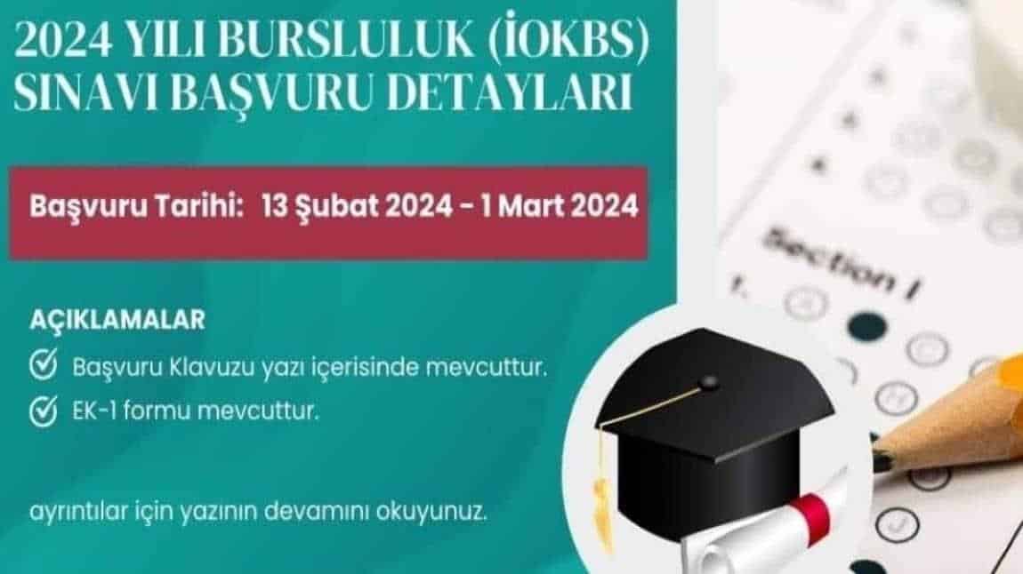 2024 İOKBS (İlköğretim ve Ortaöğretim Kurumları Bursluluk Sınavı) başvuruları başladı.